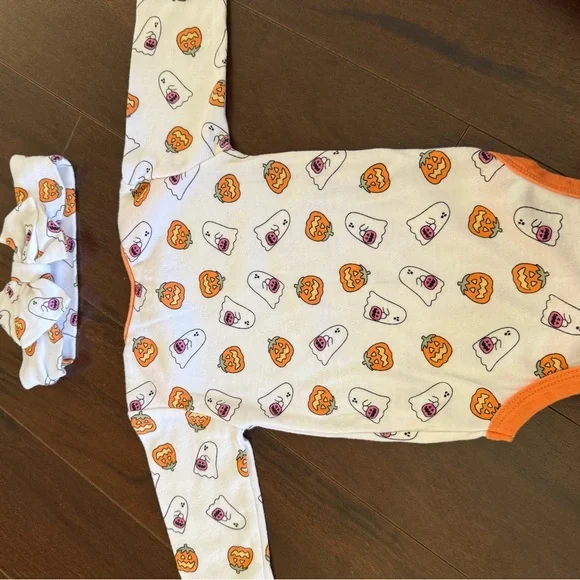 Orange and White Halloween Themed Kids Bundle 3-6 Months - Picture 6 of 12